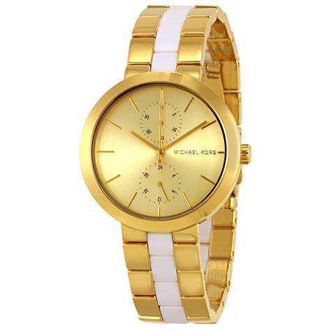 Michael Kors Garner Gold Tone Dial Ladies Watch MK6472